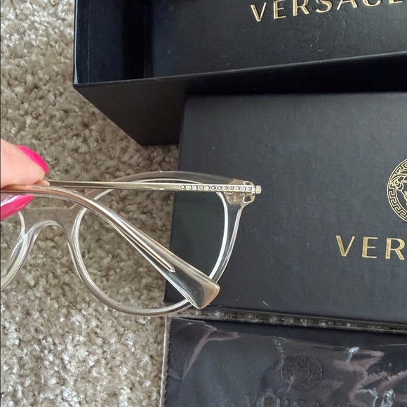 Versace Clear Frame Glasses blue light - Picture 5 of 5
